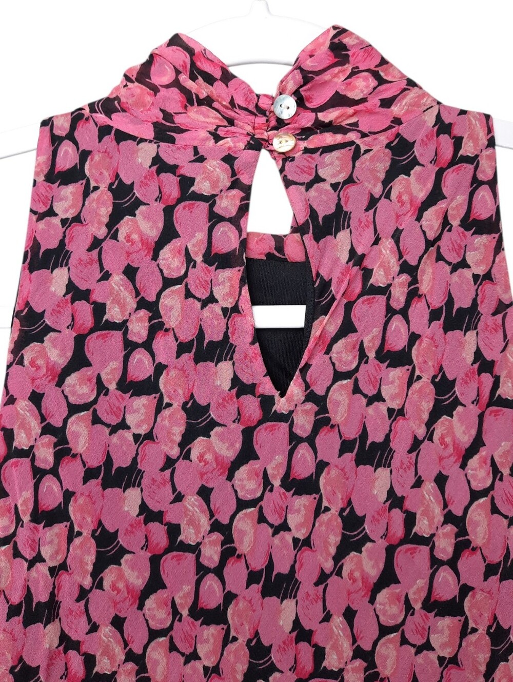 Sangria Pink Petals Silk Gatsby Flapper Dress SZ 12 - Picture 9 of 12